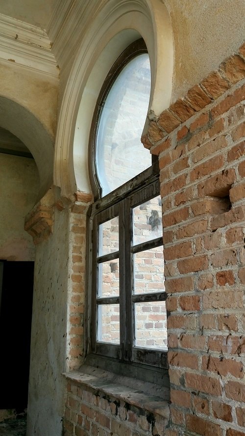 One of the Moorish design windows on the first floor