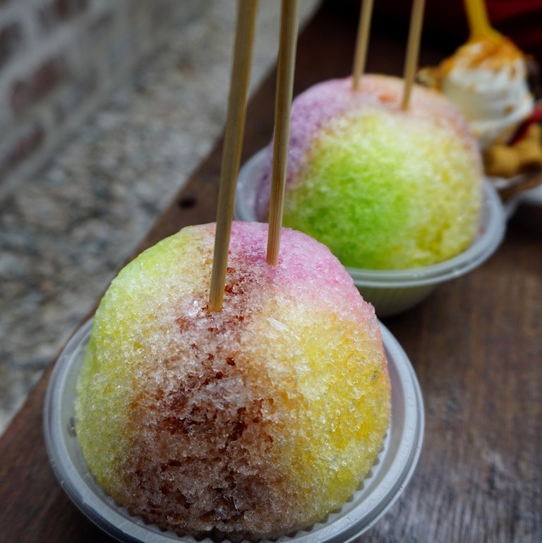 Yup, that’s the Ais Kepal or shaved ice ball - with all sorts of flavoured syrup dripped/drenched over it. 