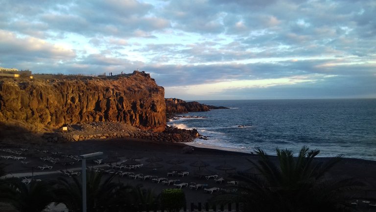 Approaching sunset looking down the coast around Callao Salvaje