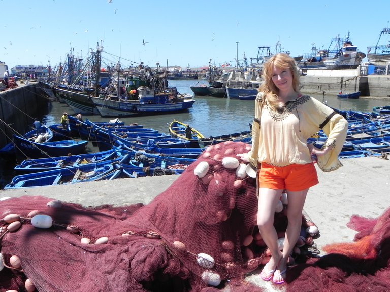 the fishers’ boats in Morocco