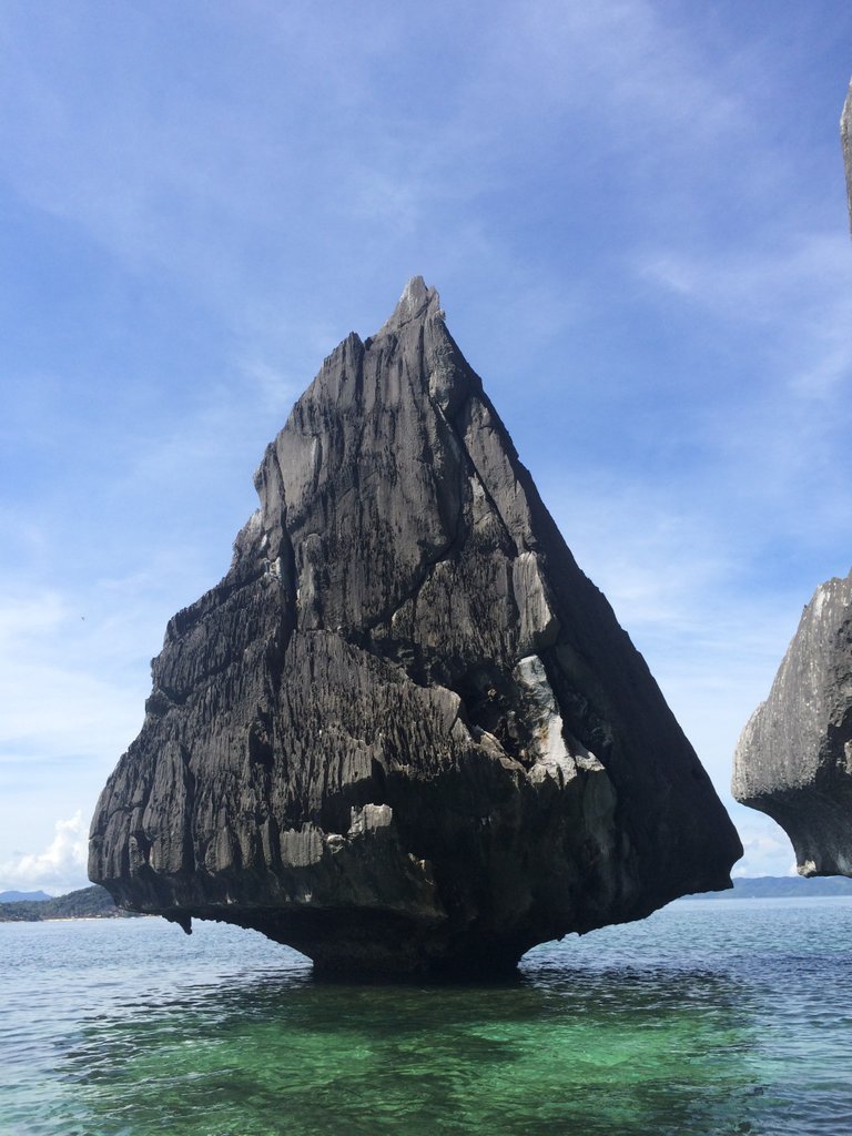 The spear head rock, to sharp to climb. Too shallow to fall from.
