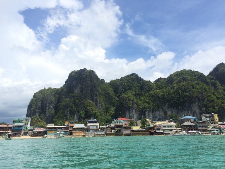 Town on the beach.