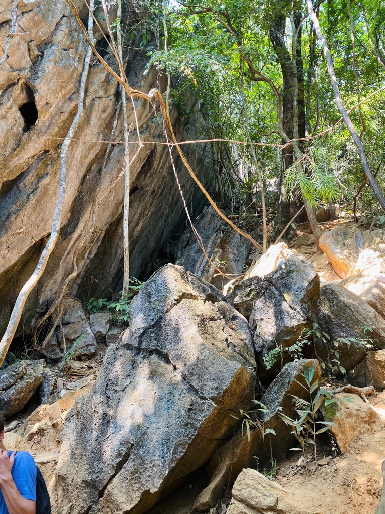 Rocks everywhere on the path. 