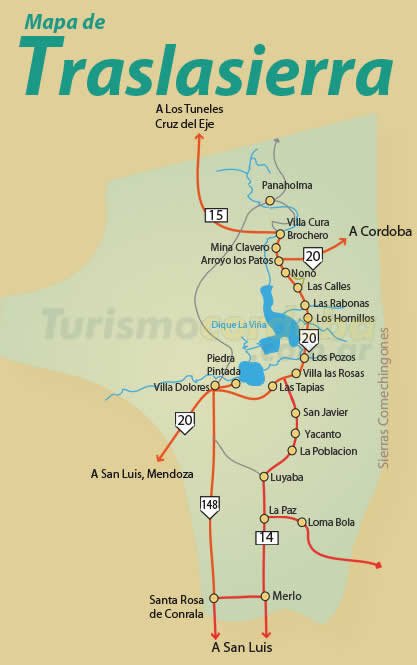 Mapa de Traslasierra de la Dirección de Turismo de Córdoba (Fuente: https://www.turismocordoba.com.ar/traslasierra/mapa.php