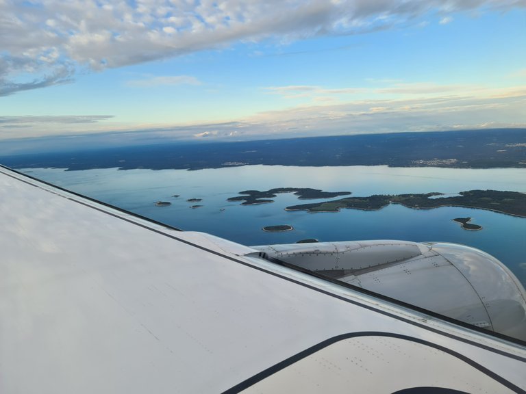Croatia Islands from the airplane