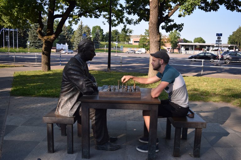 Playing chess with the locals