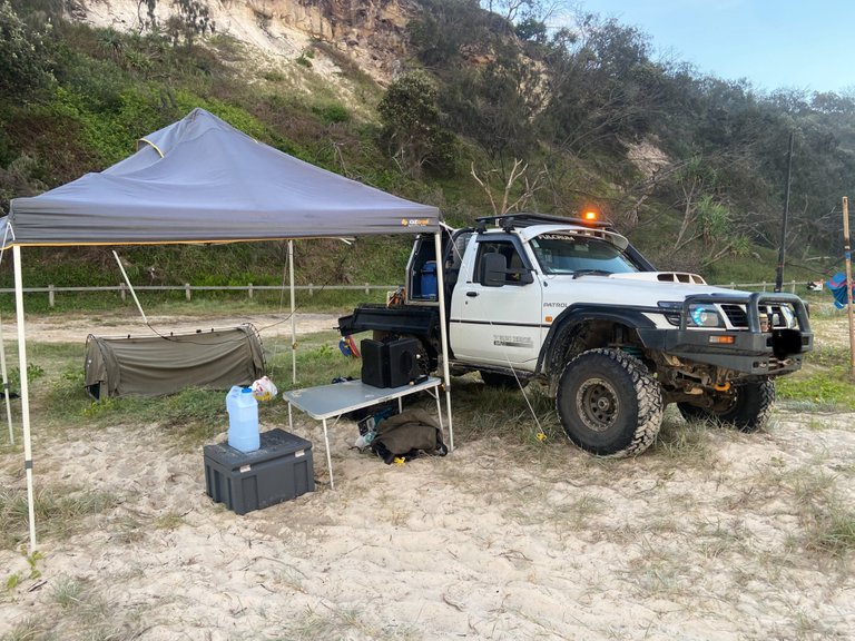 Campsite on the beach