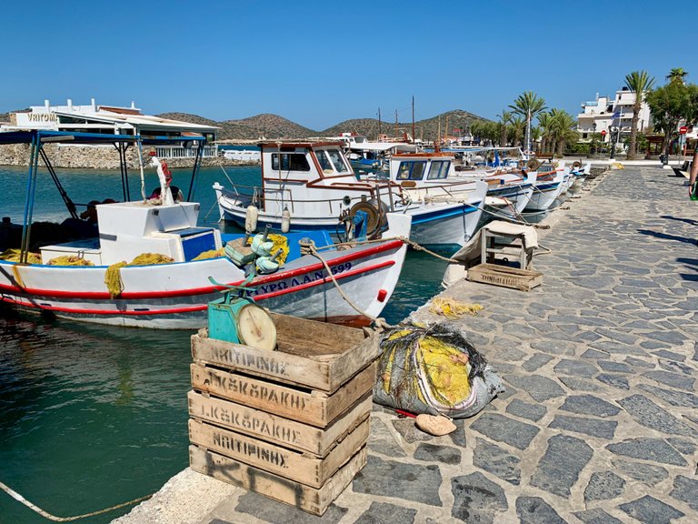 The fisher boats of Elounda after they did their job.