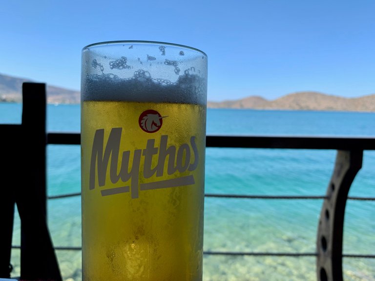 A local Mythos beer