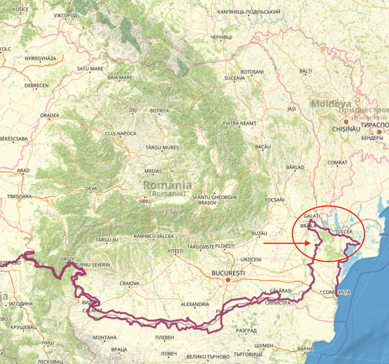 EuroVelo 6 route in Romania