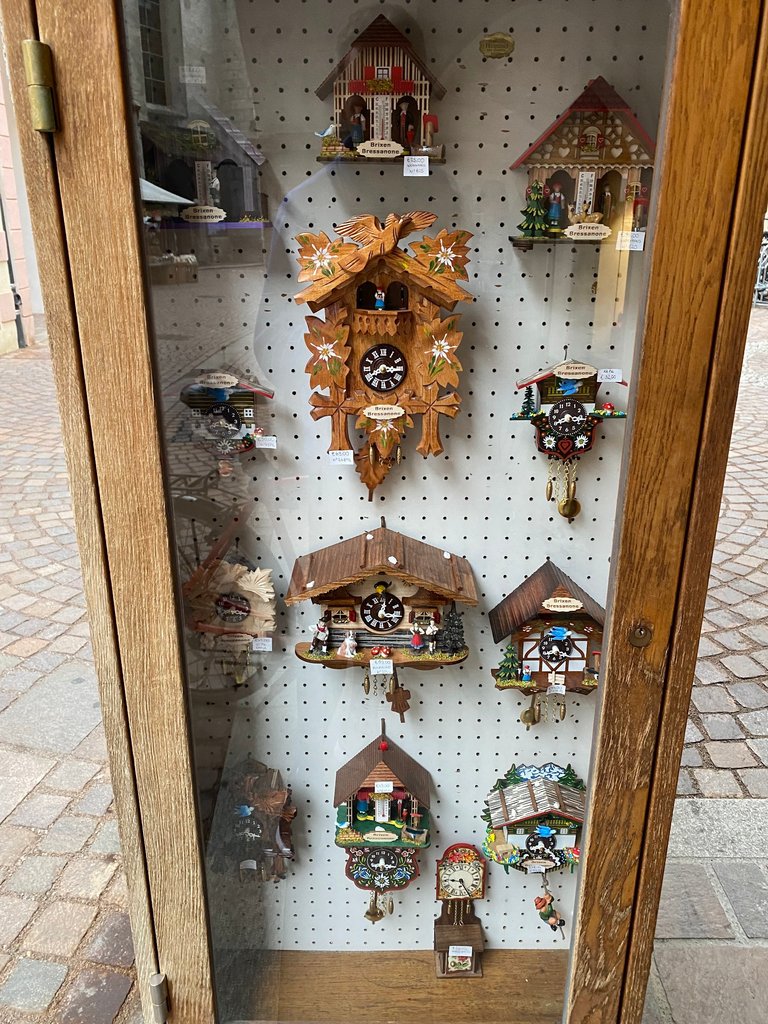 Found some cool handmade little clocks on this stand alone display