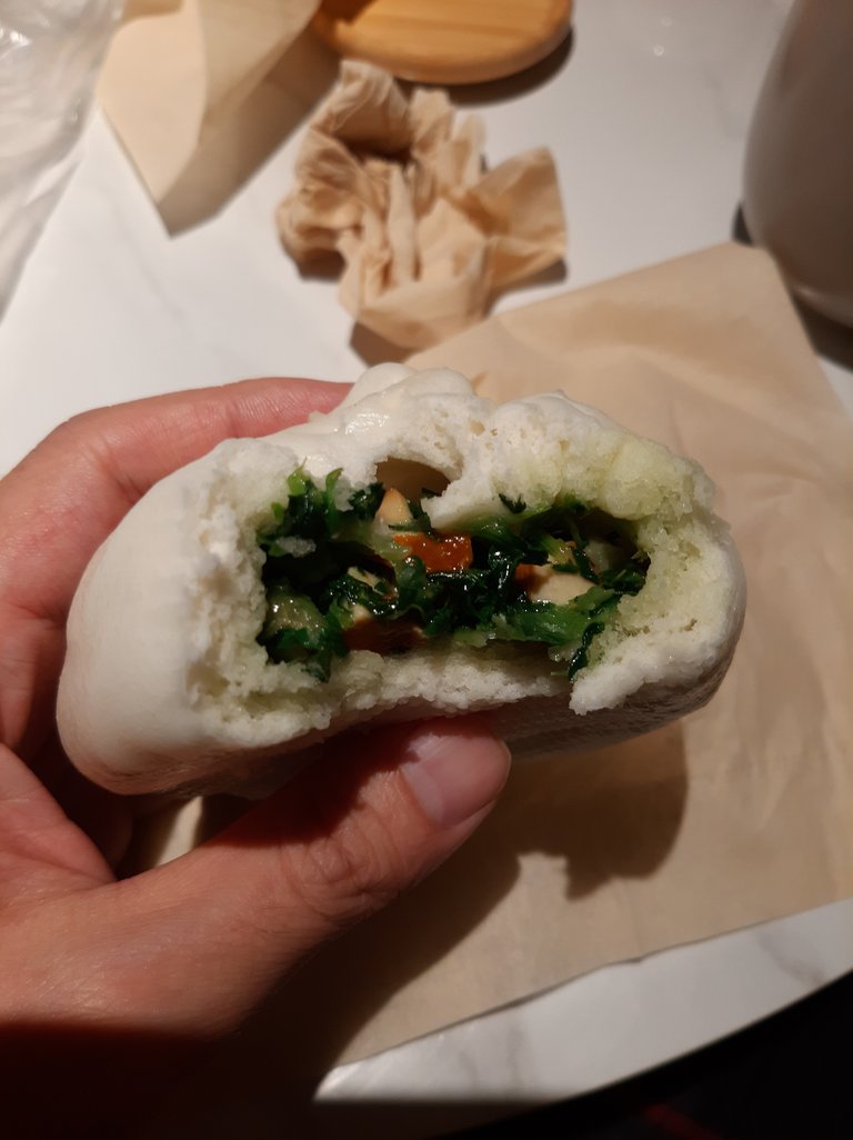 Veggie steamed bun near Ji Hotel Shanghai.