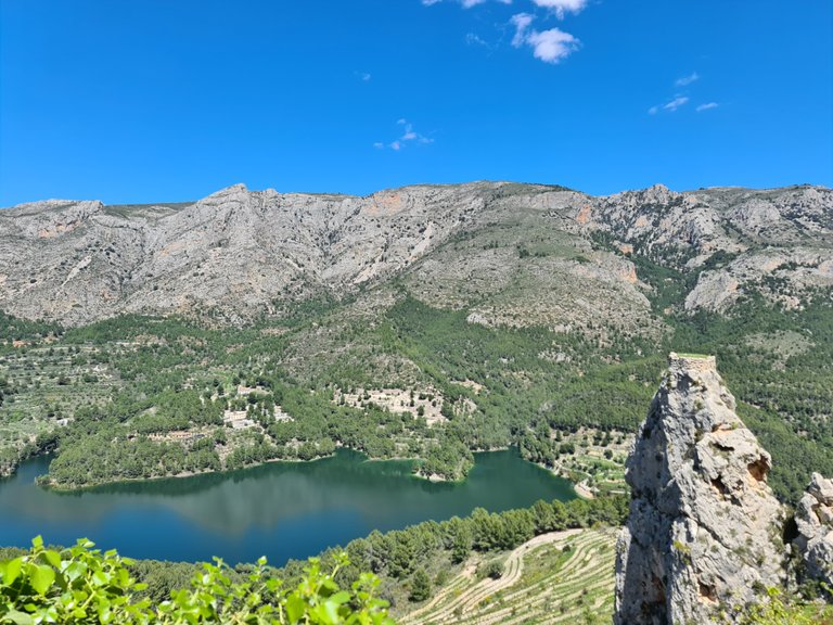 Close up of the reservoir.