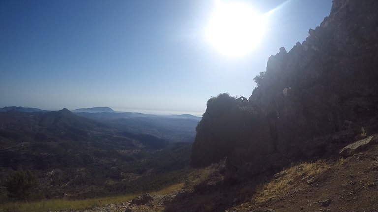 Northern slope views to Altea bay on a big July sun.