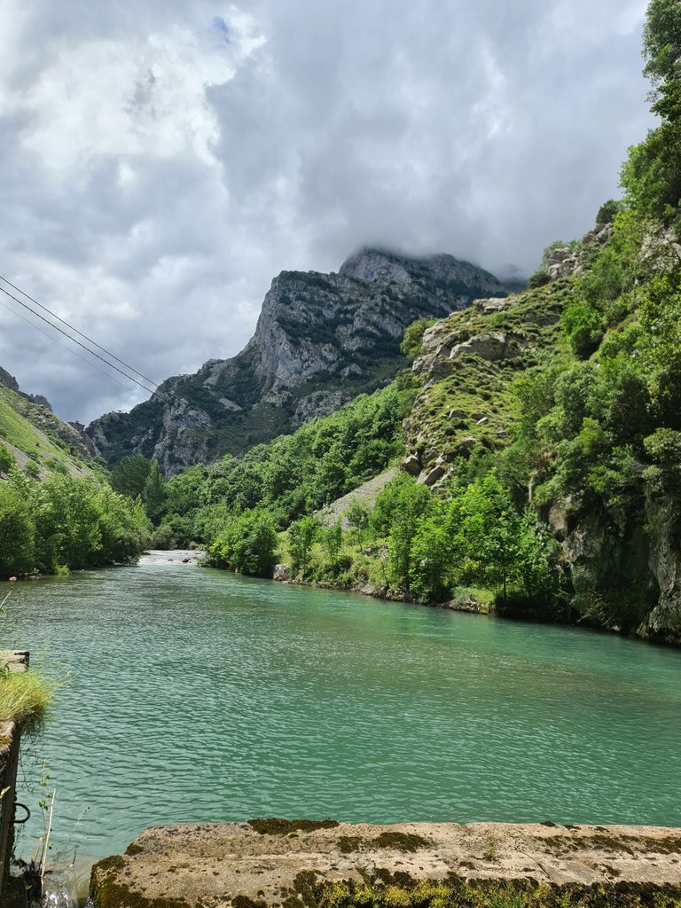 Part of the Cares river dam, almost reaching the starting town.