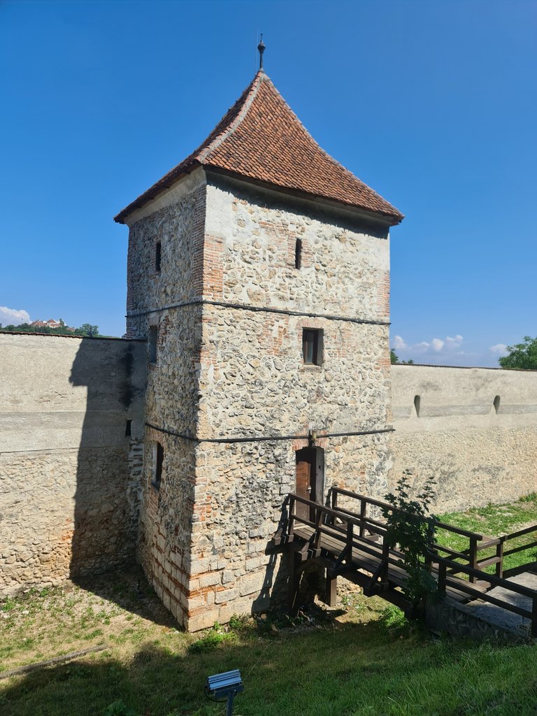 Old wall tower that also served as a powder magazine.