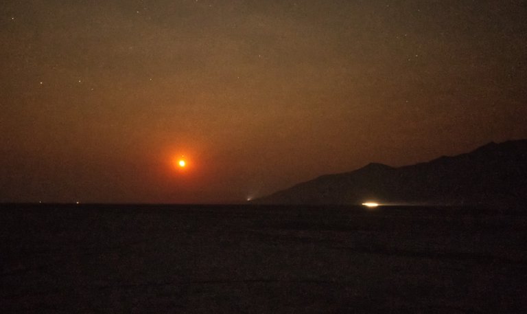 Moon Over Playa - ISO 5000 f/5.6 20 sec 20mm