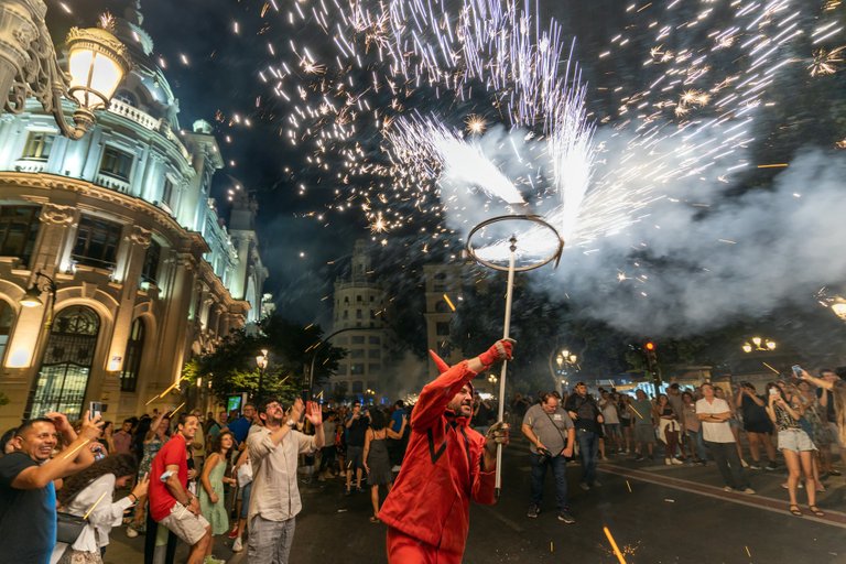 The Gran Fira de Valencia Correfoc 2022 – Fire Parade Through The City Center