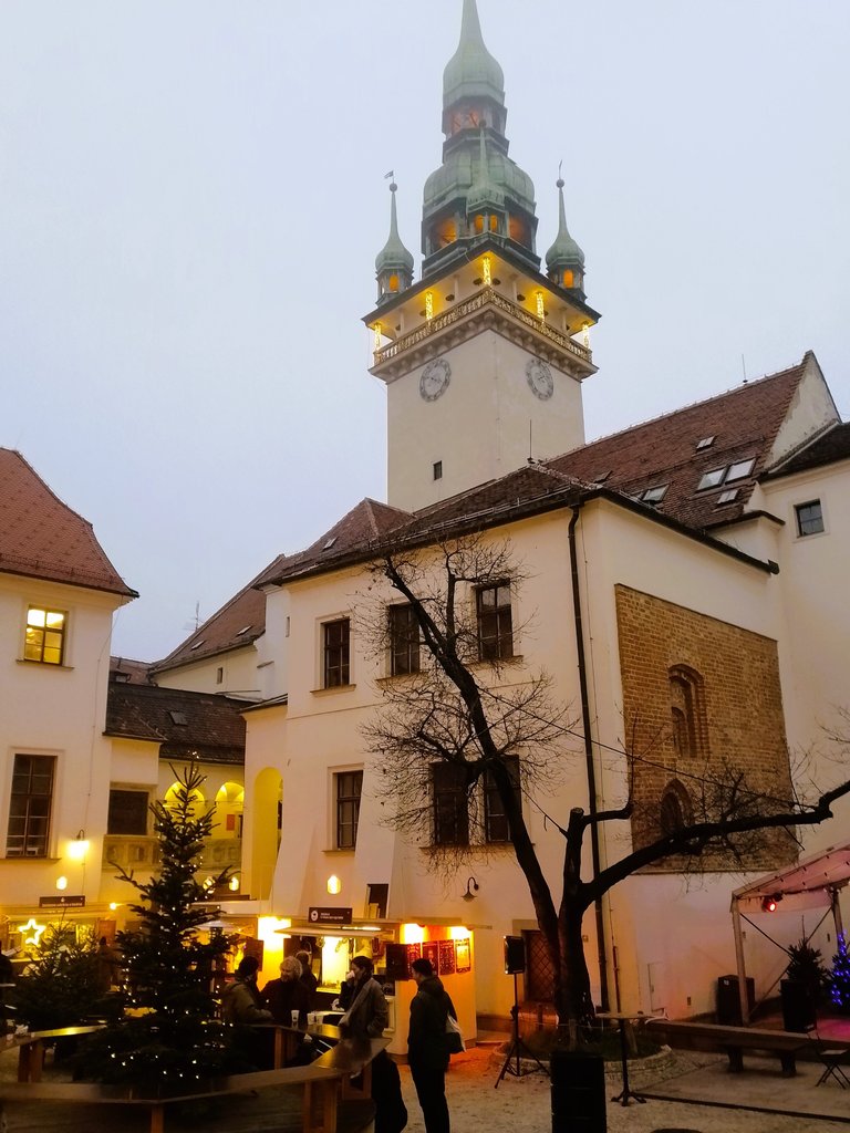 The Old town hall is also dressed up into lights. Also ”Brno dragon” got a shining sweather.