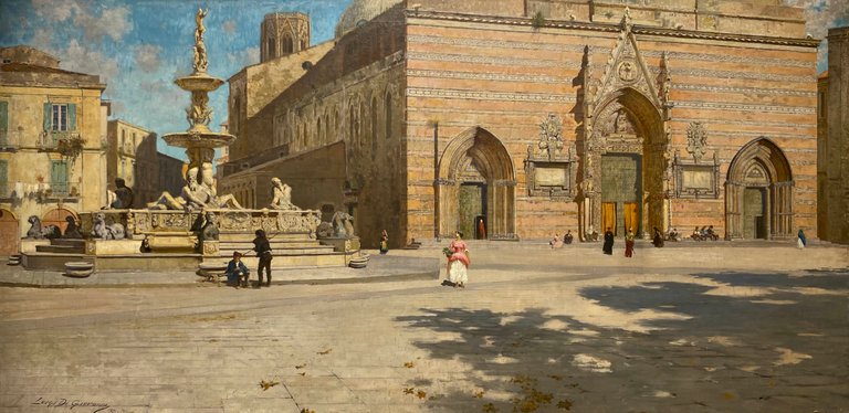 Luigi di Giovanni, Piazza Duomo di Messina, 1891, Museo Regionale Interdisciplinare di Messina