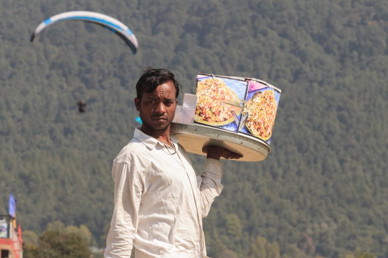 Selling some Bhej-Puri and earning some money