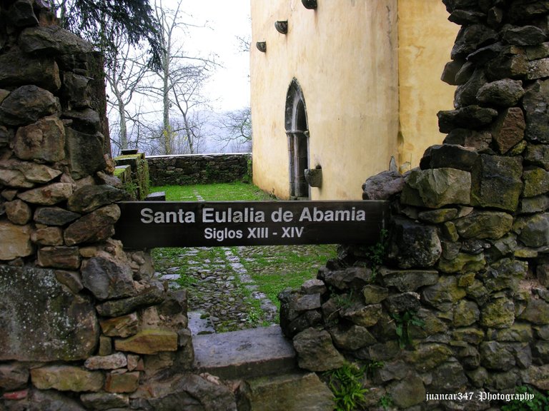 Abamia: church of Santa Eulalia. Inside it lie the remains of Don Pelayo and his wife, Gaudiosa