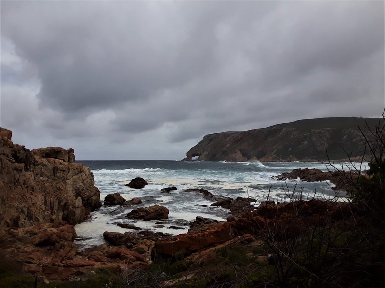 Cloud cover adding a sense of drama to the landscape today