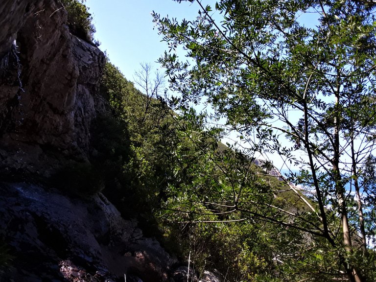 Waterfall down to a trickle until the major seasonal rains arrive