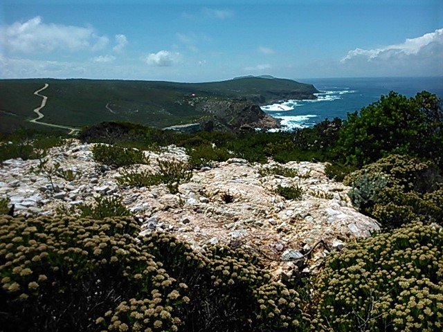 Robberg Peninsula in the far distance, facing east