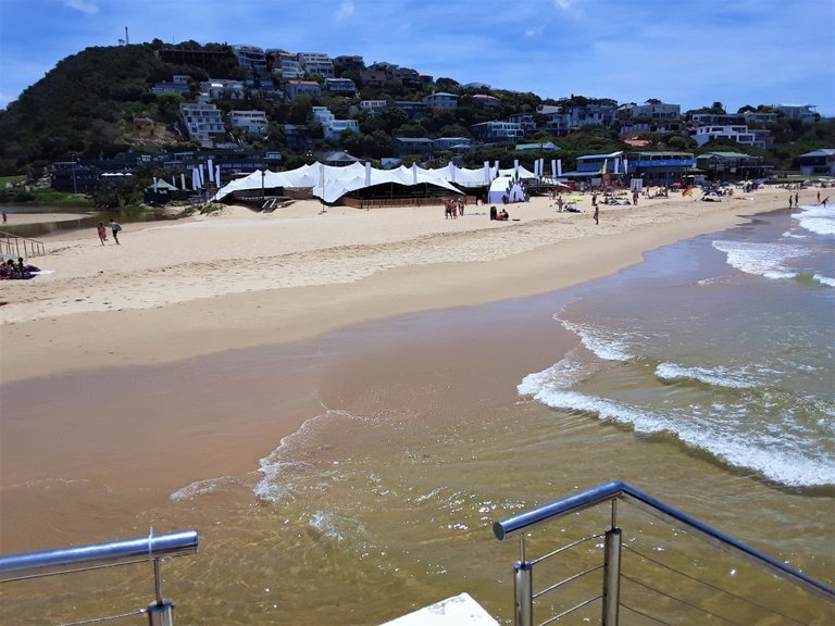 Central Beach with the waves of the Indian Ocean lapping up on the South African shoreline