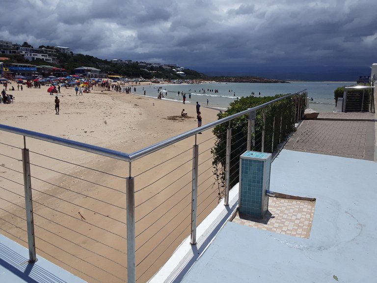 International tourist hotspot - Central beach in Plettenberg Bay on the south coast of Africa - where I reminisce about my former African adventures