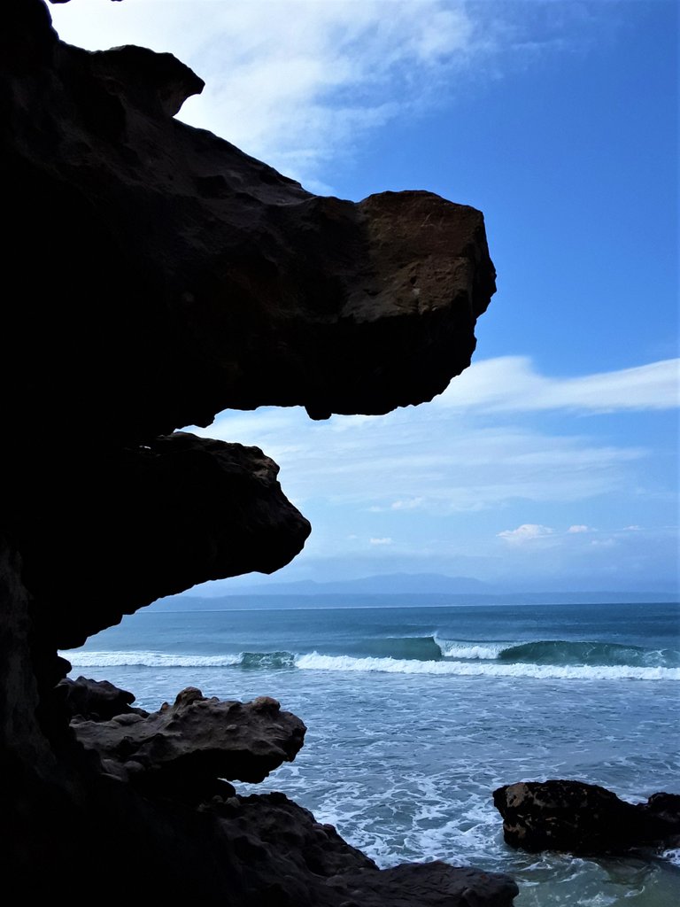 Notice the pig shape in the rock formation, if you have the right angle, facing east.