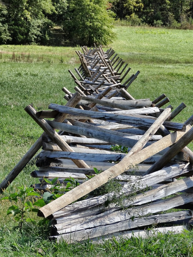 A fence along the former frontline