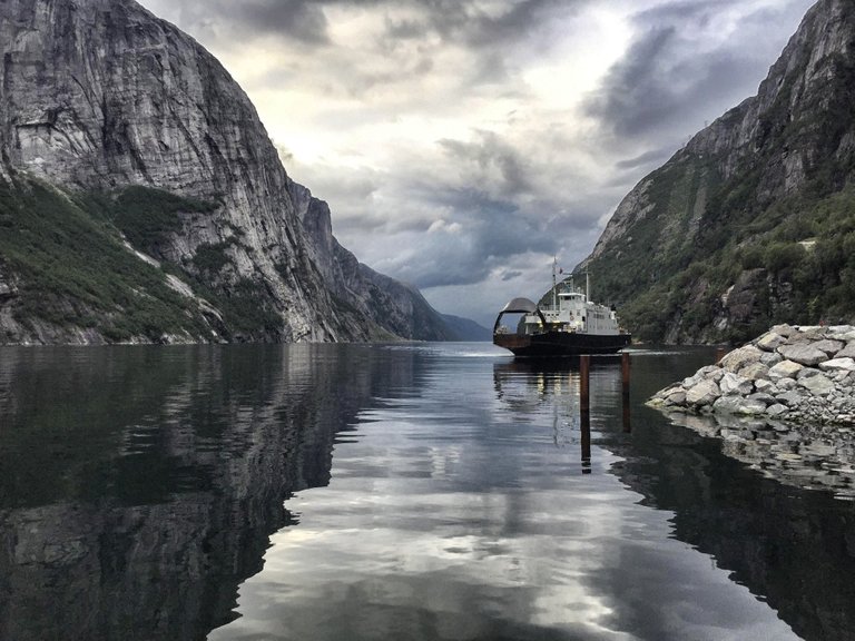 The ferry before the haven.