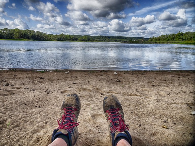 Take a break at the river shore.