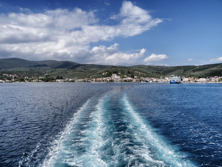 On the ferry