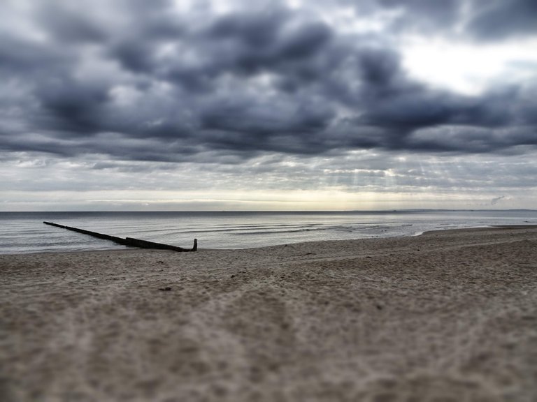 At the evening the beaches are empty