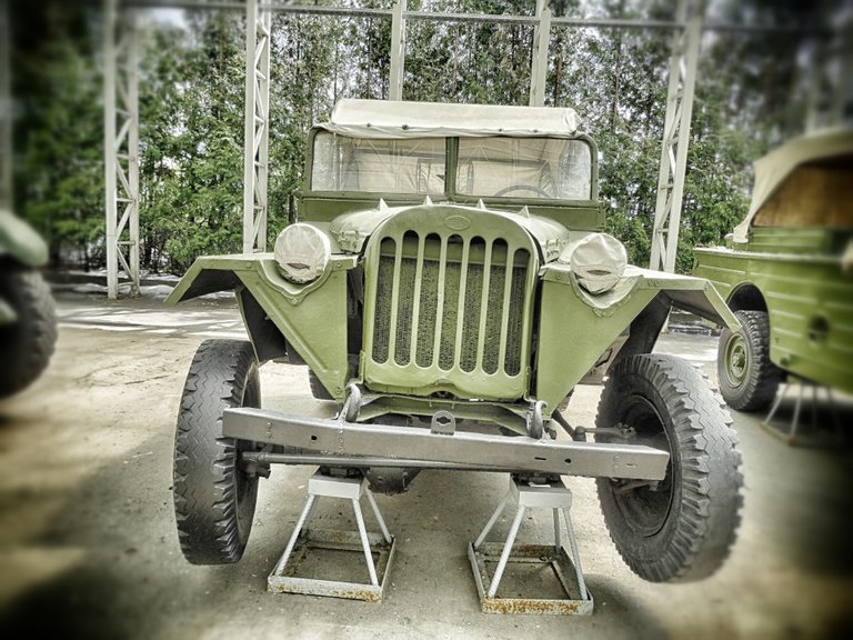 An amerian car, used by the soviet troops