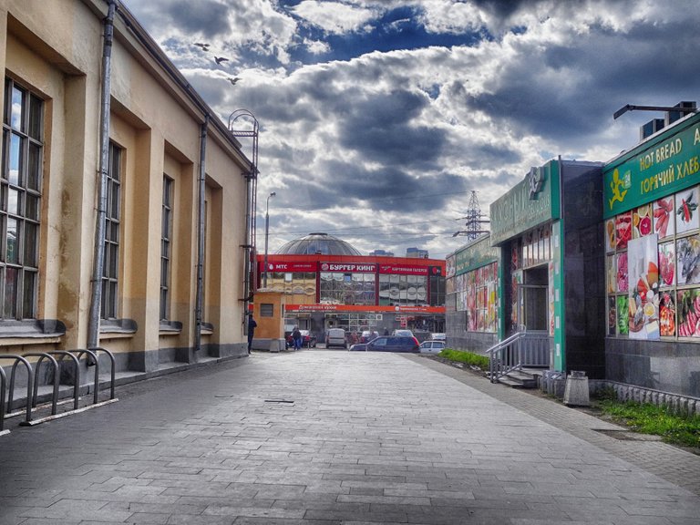 At the metro station