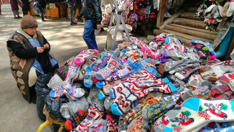 Matkas are selling hand made socks