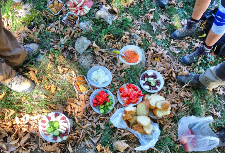 For a long hike you have to eat