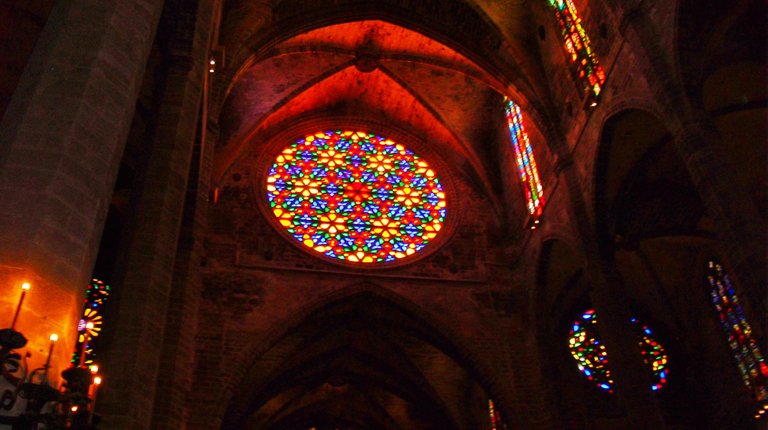 The huge rose window