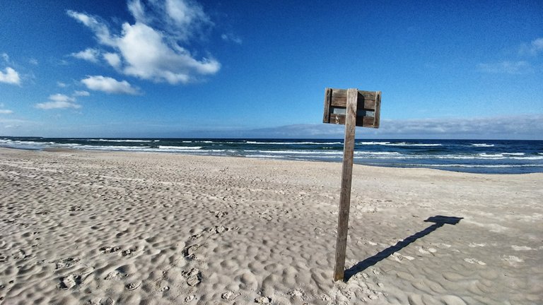 An empty beach - you can’t see this often in Polands summer.