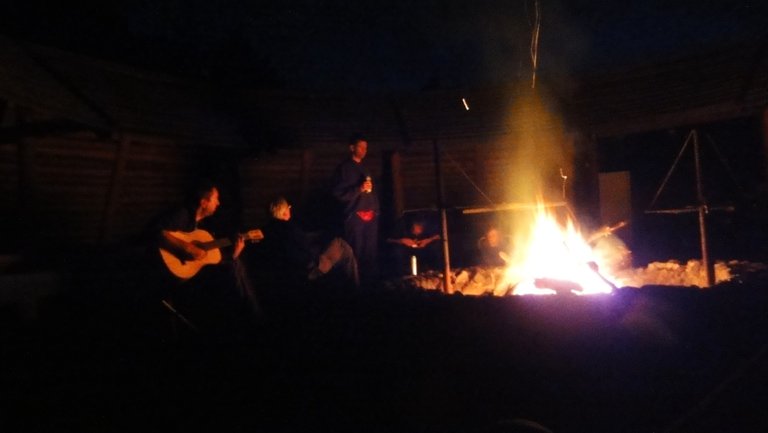 With a little bit of music, played on the water damaged guitar