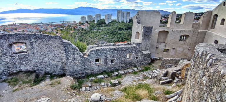 The ruins of the older parts of the castle.