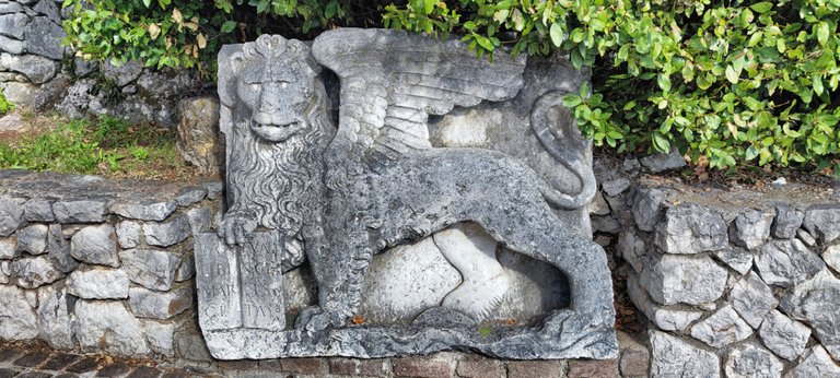 A lion, maybe from the Venetians.