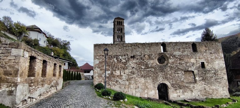 At the foot of the fortress