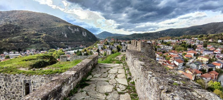 The bastions are made by stone