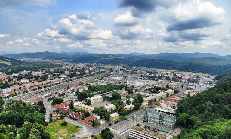 View to the city Trencin