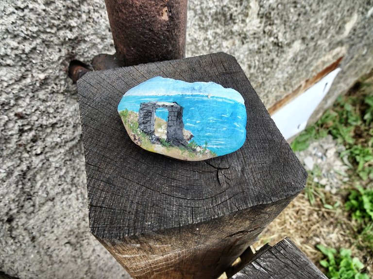 Painted stone